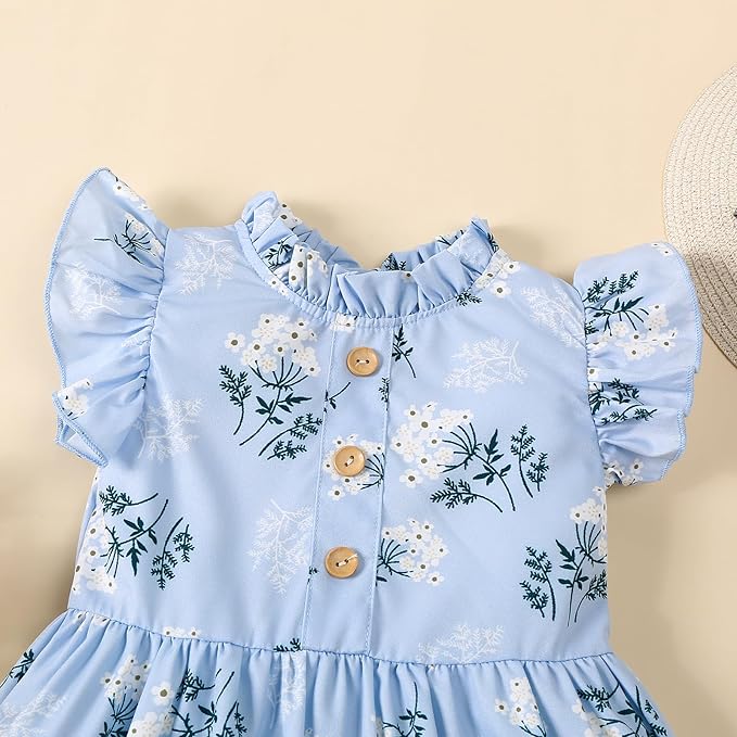 Toddler Baby Girl Skirt Floral Dress Summer Sundress Little Girl Casual  Dresse Summer Fall Outfits